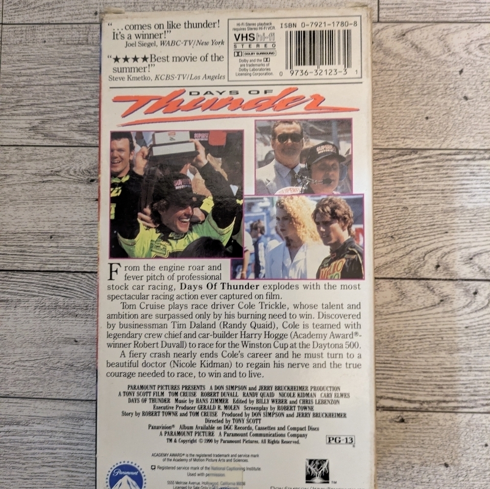 Days of Thunder VHS Tape - Picture 3 of 4